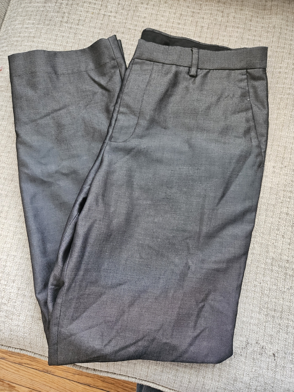 Calvin Klein Men's Slim-Fit Solid Dress Pants Gray Waist 34